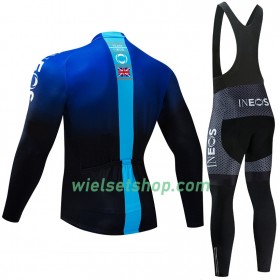 Fietskleding (Fietsshirt Lange Mouw + Lange Koersbroek) 2019 TEAM INEOS N002